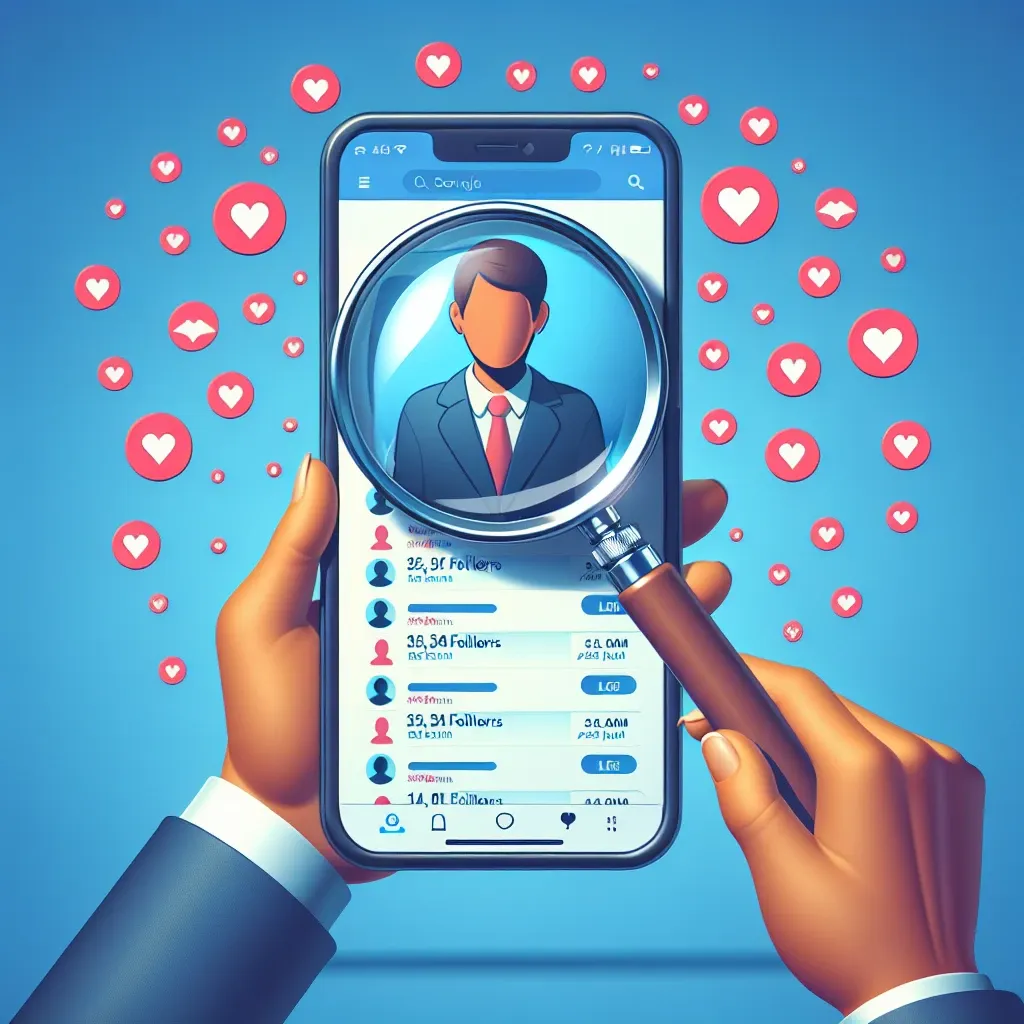 "Infographic showing key indicators for identifying fake influencers on Instagram, including engagement metrics, follower authenticity, and content quality."